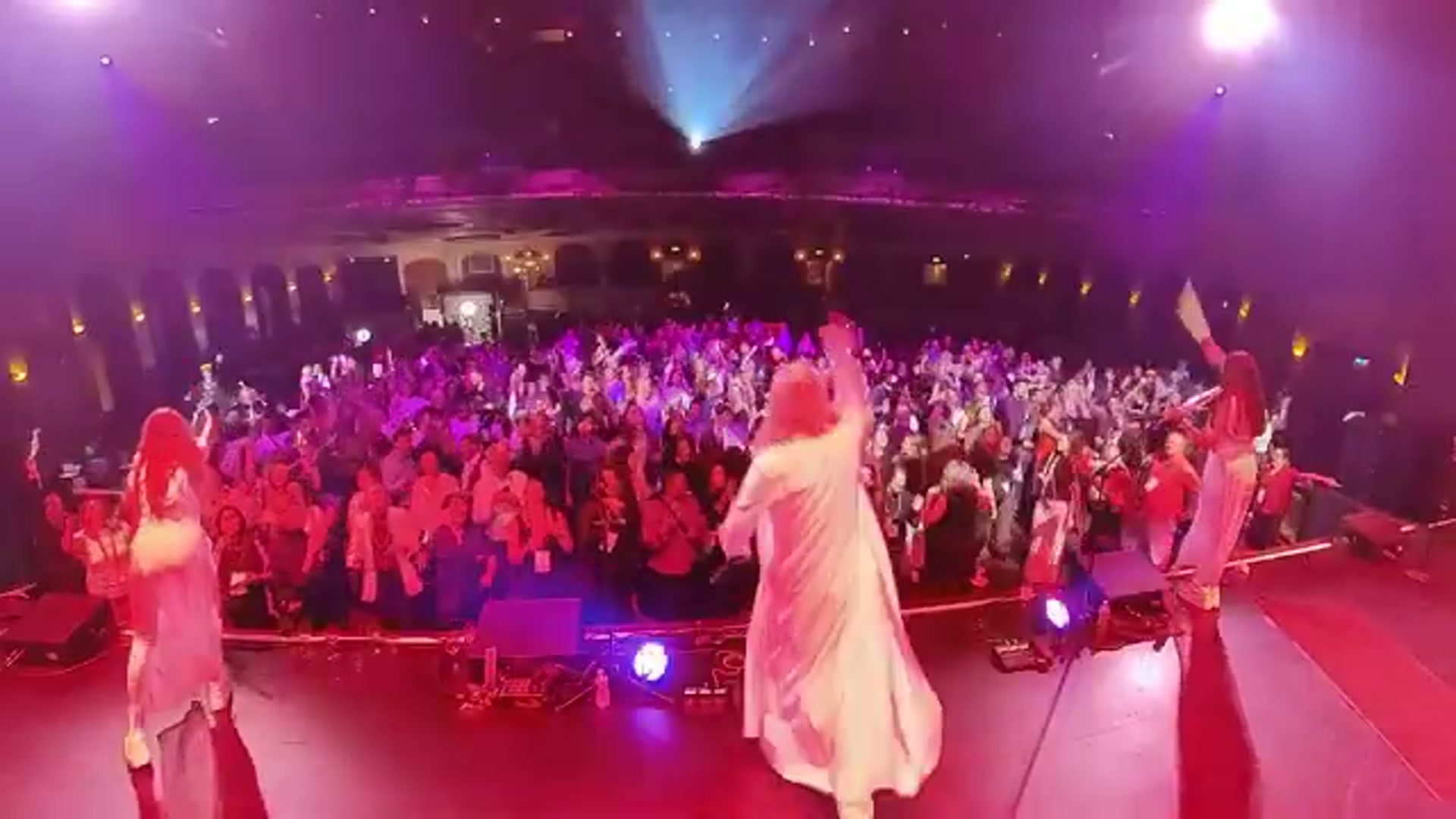 A VYNILYN DJ and violin show performing to a sold-out theatre crowd